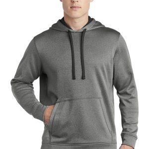Sport-Tek  PosiCharge  Sport-Wick  Heather Fleece Hooded Pullover. ST264